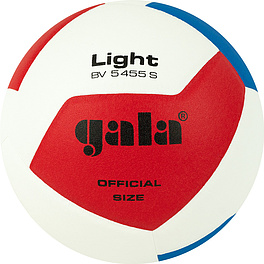 Мяч вол. GALA 230 Light 12, BV5455S, р. 5, синт. кожа ПУ, клееный, бут. кам, бело-красно-синий